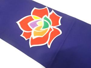 塩瀬　薔薇模様刺繍　名古屋帯